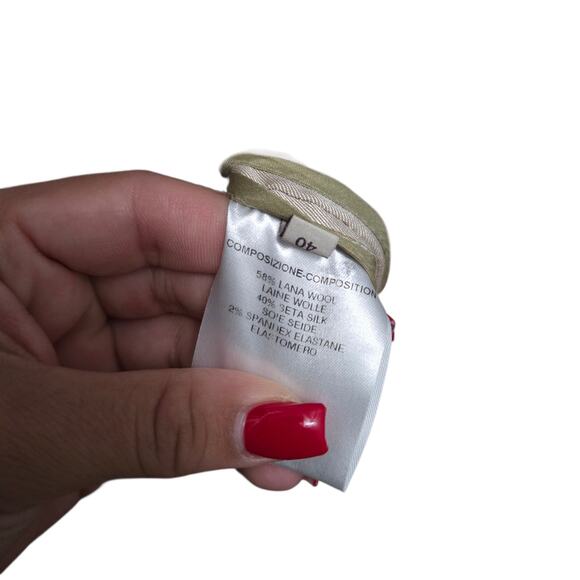 Stella Mccartney Single Button Ivory Silk Blend Blazer *Flaw* Size: 40 - Picture 8 of 10